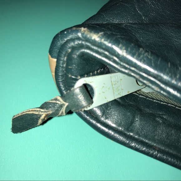 Gorgeous Bohemian Clutch Pouch Green Burgundy Tan Zippered Top - Picture 14 of 15